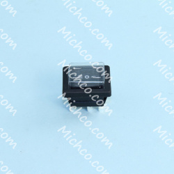 Image of product Switch, Rocker DPDT, Black #B11751