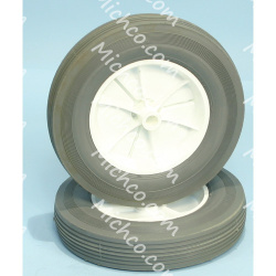 Image of product Wheel, 8.0-Dia. 1.75-Wide, White / Gray Tread