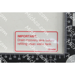 Image of product Label, Warning (IMPORTANT-DRAI