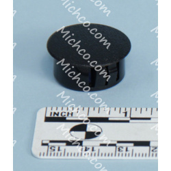Image of product Plug, Hole, Round, 0.88-Dia., Black