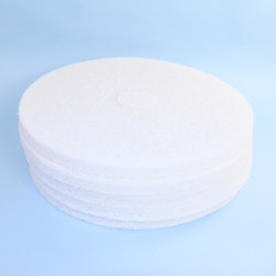 Image of product Mighty Mac 19" White Super Polish Floor Pads 5 Per Case