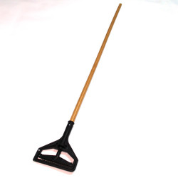 Image of product Wet Mop Stirrup Style Wood Mop Handle 15/16"x 60" Clamp Style