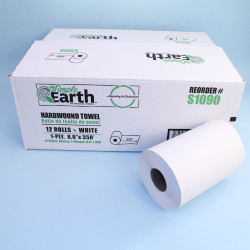Image of product Simple Earth Roll Towel White 8"x 350' S1090