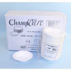 Image of product 12oz. ChampWare Heavy Weight Paper Molded Fiber Bowl 500/cs