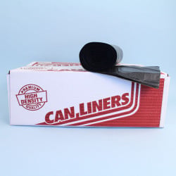 Image of product Might Mac Poly Can Liner Black 250 Case 33 X 40" 16 Micron