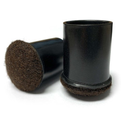 Image of product Vinyl Chair Replacement Slip-on Tip 1-1/8" Black w/o Felt 25-Pack