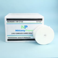 Image of product Nittany Paper NP-CT-02 2ply Coreless Toilet Paper 9"