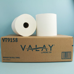 Image of product Morcon TAD Paper Roll Towel 8"x600' White 6/CS VT9158