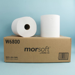 Image of product Morcon Roll Hand Towel White 6 Rolls/Case 800' W6800