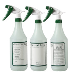Image of product 32 OZ GREEN CHECK 3PACK W/ SPRAYERS