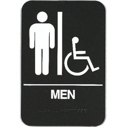 Image of product ADA SIGN 6" X 9" "MEN/ACCESSIBLE"