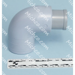 elbow plastic grey f suction hose k