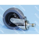 caster-3" black hub/grey tire