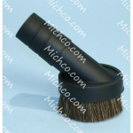 dust brush, 1.50"x 3" diameter, horsehair, plastic (40504bk)