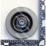 wheel, rubber, 3.0-dia. 1.0-wide, w/ bushing