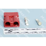 connector, sb50, red, #6, w/ lugs