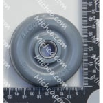 wheel, polyurethane, 2.0-dia. 0.38-wide, gray