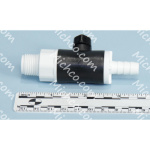 valve, ball, 3/8 barb x 3/8 mpt