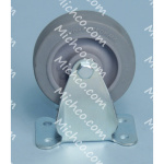 wheel, 3" caster w/ gray rubber  (x